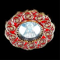 Точечный светильник ArtGlass SPOT 52 RED GOLD фото