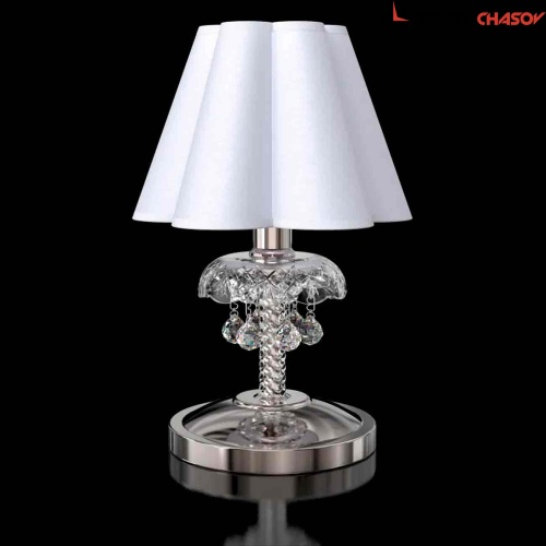 Настольный светильник ArtGlass FLORA 01-TL-NI-CE-LSW фото