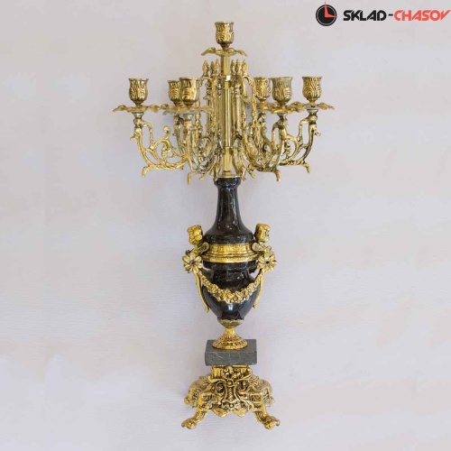 Канделябр бронзовый RB Два ангела черный фото фото 2