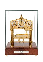 COMITTI THE CONGREVE GOLD PLATED MOVEMENT AND MAHOGANY BASE S5073G фото