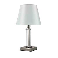 Настольная лампа Crystal Lux NICOLAS LG1 NICKEL/WHITE фото