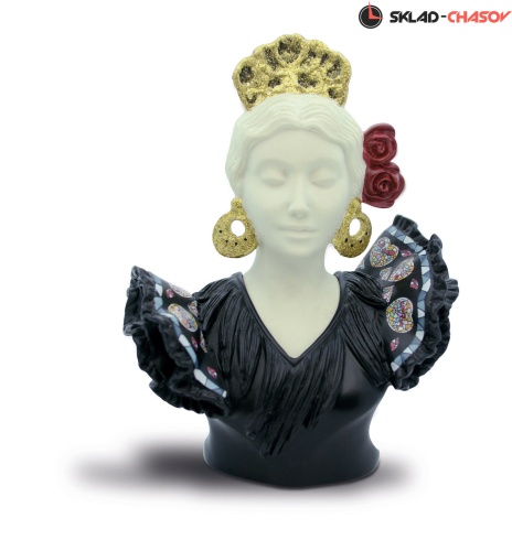 Nadal Статуэтка  763227 Sevillian Black Bust Tile (Бюст Севильяны черный) фото